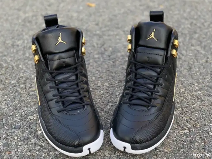 Rep MAX Jordan 12 Black Air AO6068-007 Retro 'Reptile' Gold-White Metallic 0529
